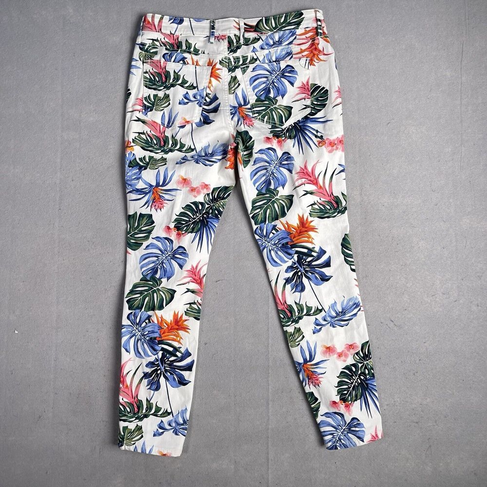 Tommy Bahama Denim Skinny Ankle‎ Floral All Over Stretch Jeans Sz 29x28 White - Picture 9 of 14